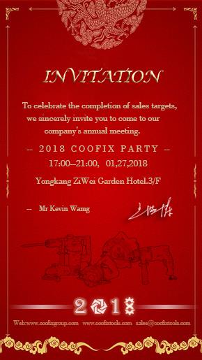 Convite do COOFIX para a festa anual